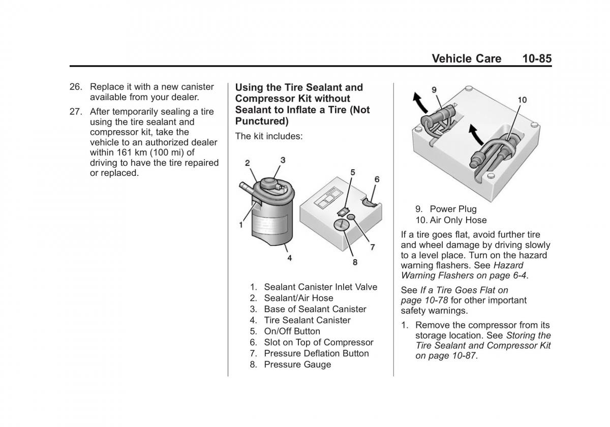 Chevrolet Camaro V 5 owners manual / page 348