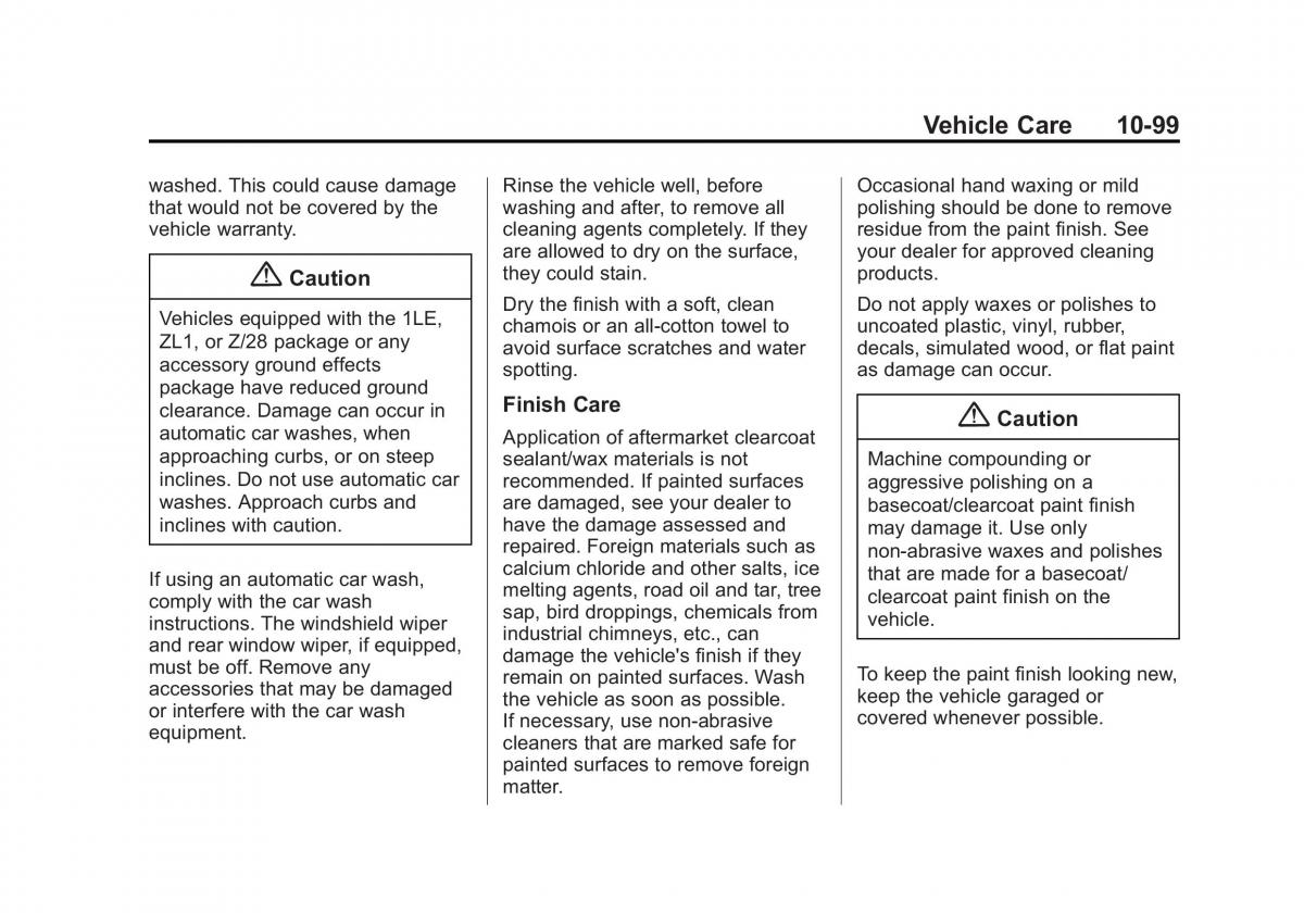 Chevrolet Camaro V 5 owners manual / page 362