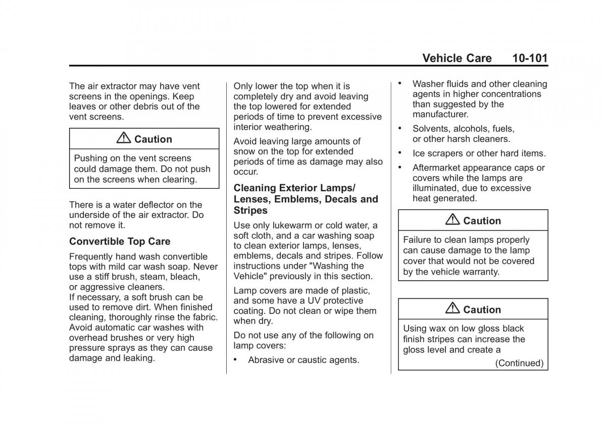 Chevrolet Camaro V 5 owners manual / page 364