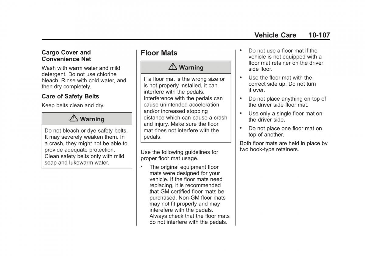 Chevrolet Camaro V 5 owners manual / page 370