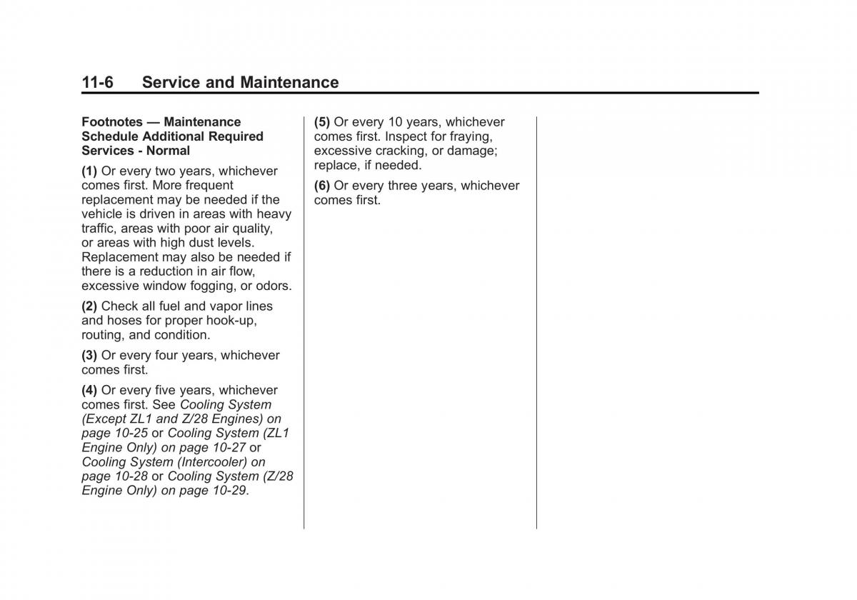 Chevrolet Camaro V 5 owners manual / page 377