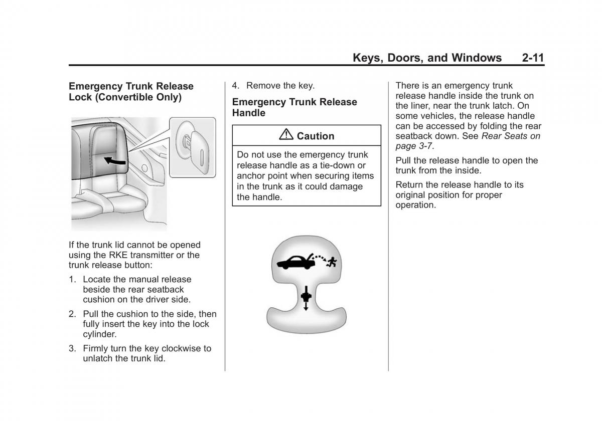 Chevrolet Camaro V 5 owners manual / page 38