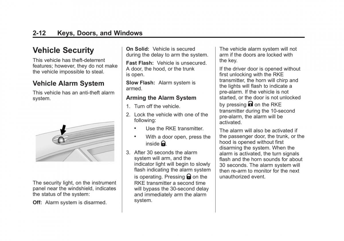 Chevrolet Camaro V 5 owners manual / page 39