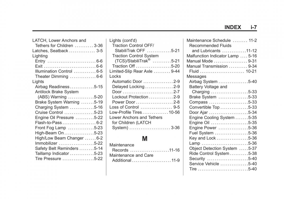 Chevrolet Camaro V 5 owners manual / page 428