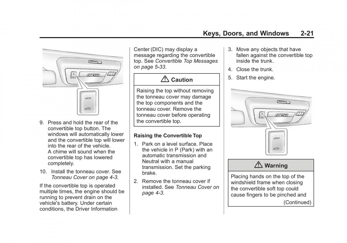 Chevrolet Camaro V 5 owners manual / page 48