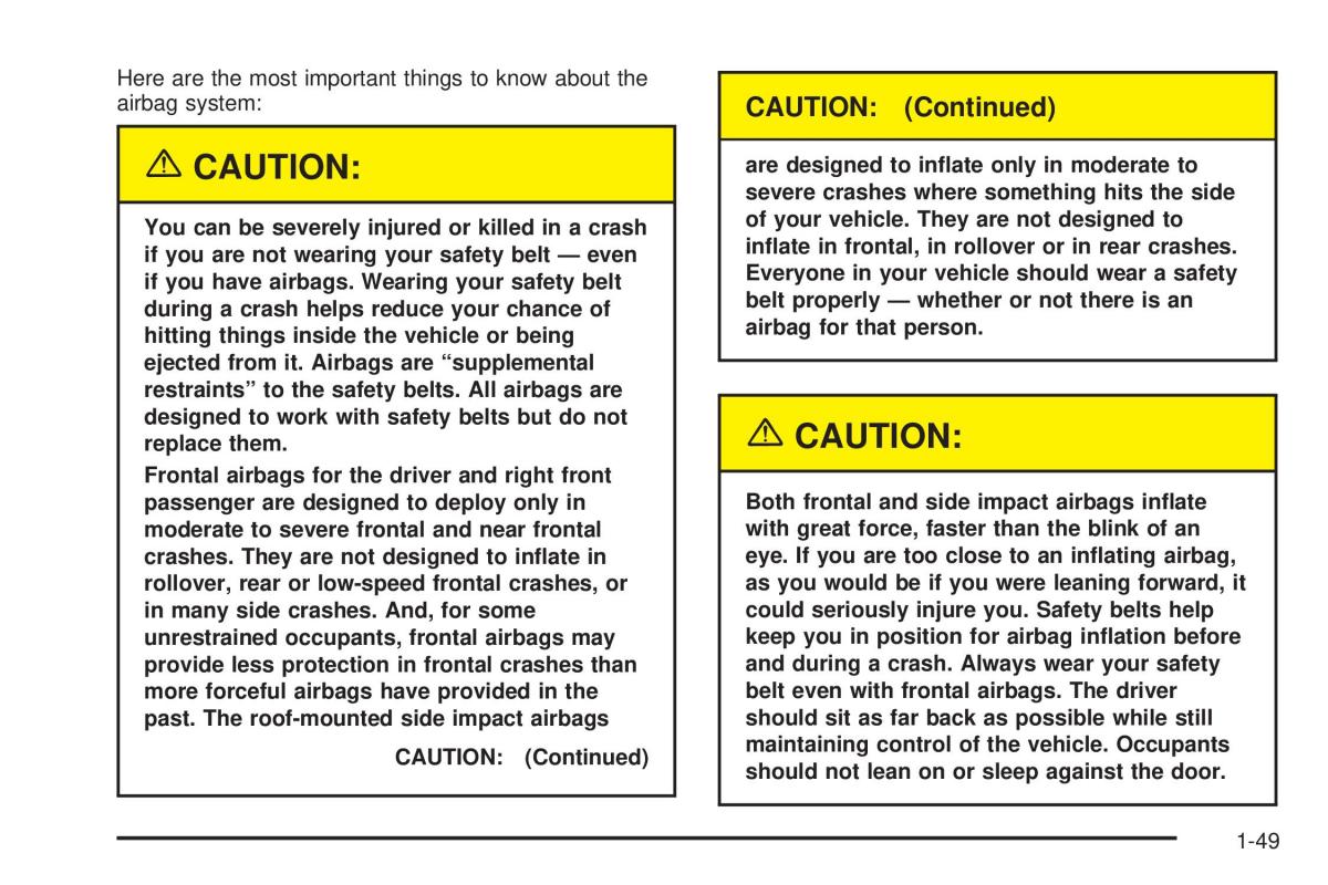 Chevrolet Cobalt owners manual / page 55