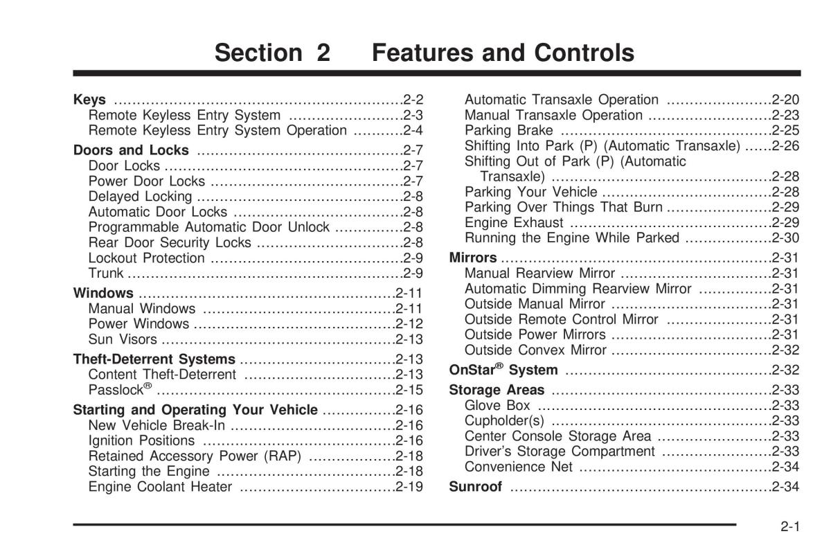 Chevrolet Cobalt owners manual / page 65