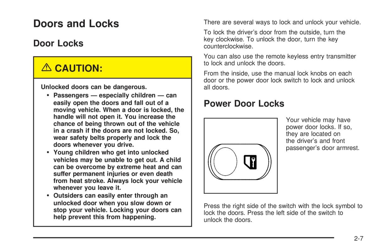 Chevrolet Cobalt owners manual / page 71