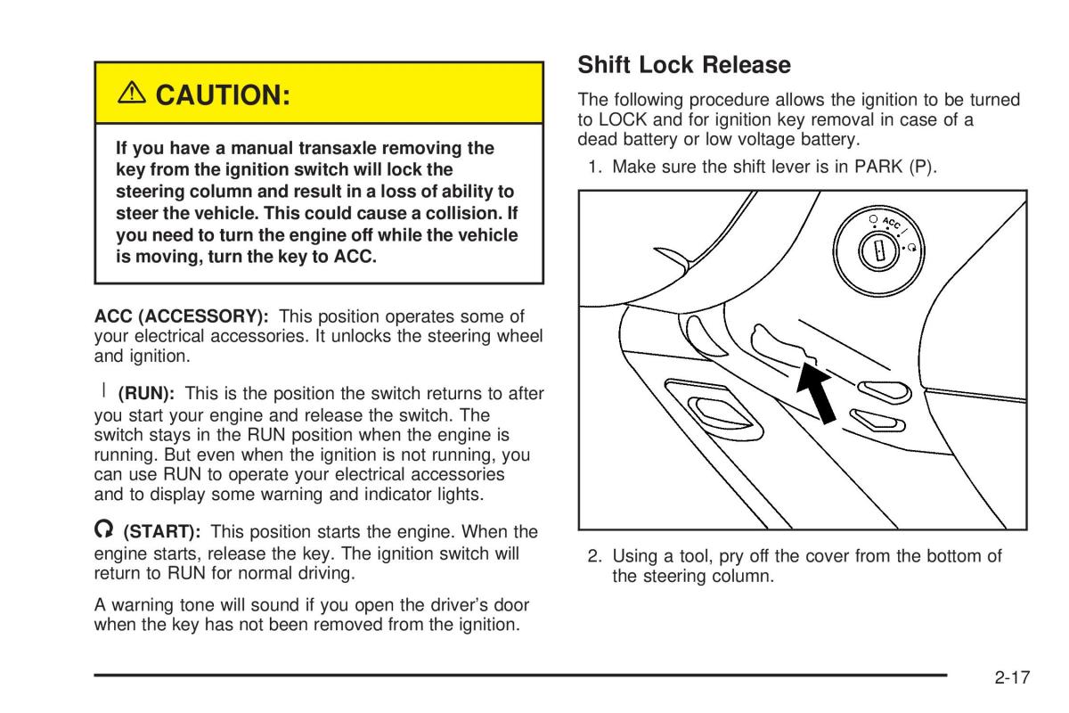 Chevrolet Cobalt owners manual / page 81