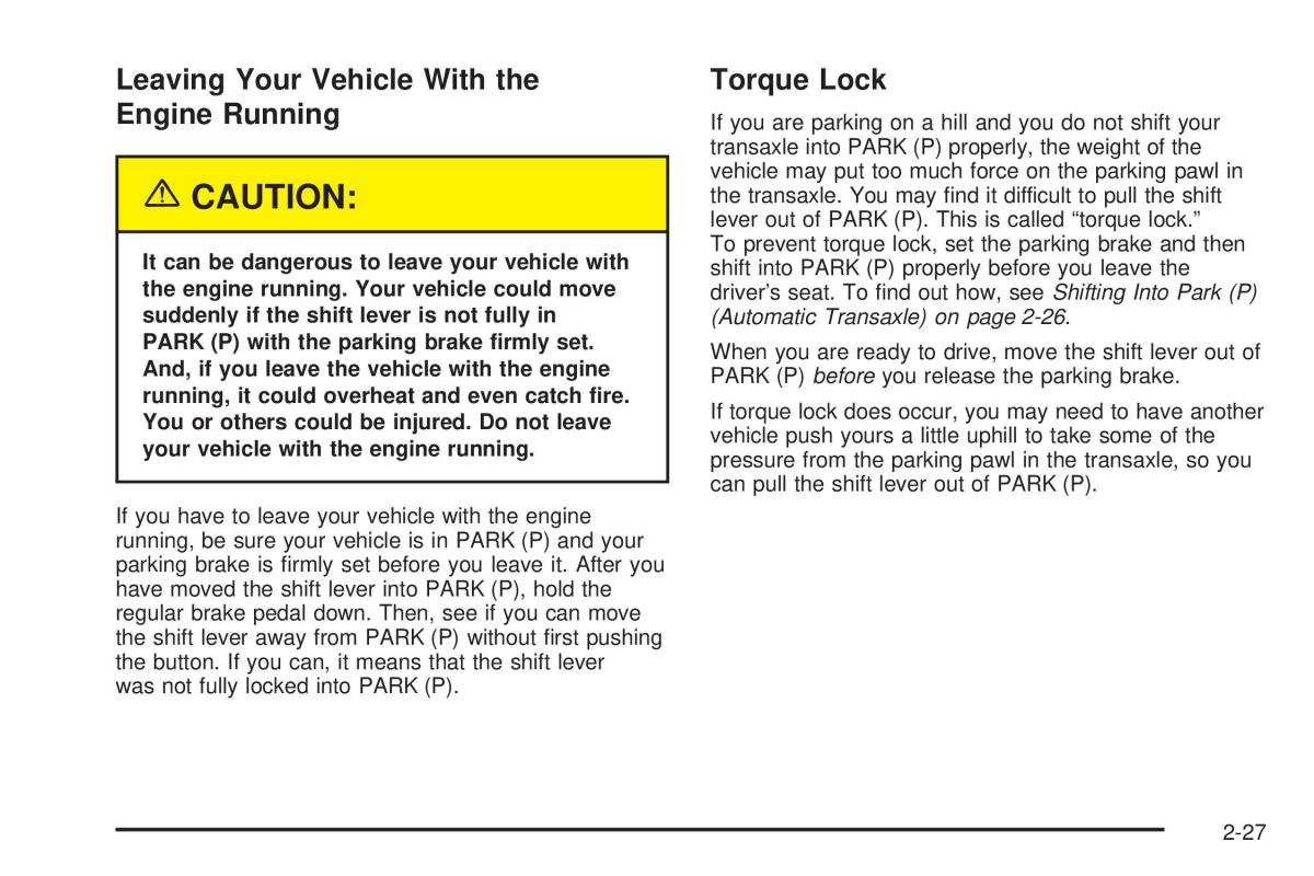 Chevrolet Cobalt owners manual / page 91