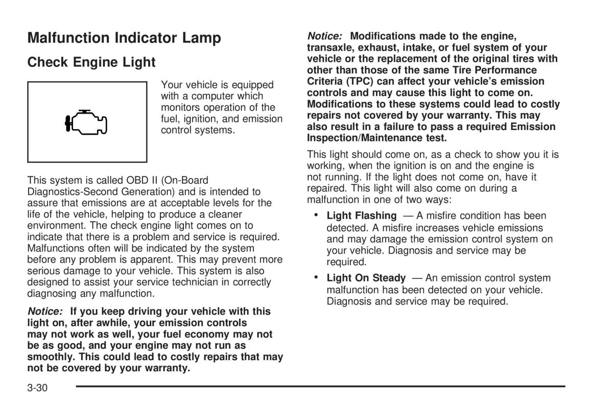 Chevrolet Cobalt owners manual / page 128