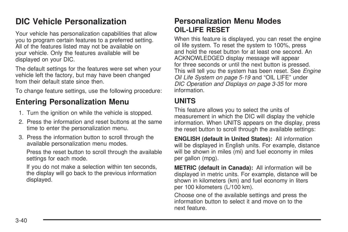 Chevrolet Cobalt owners manual / page 138