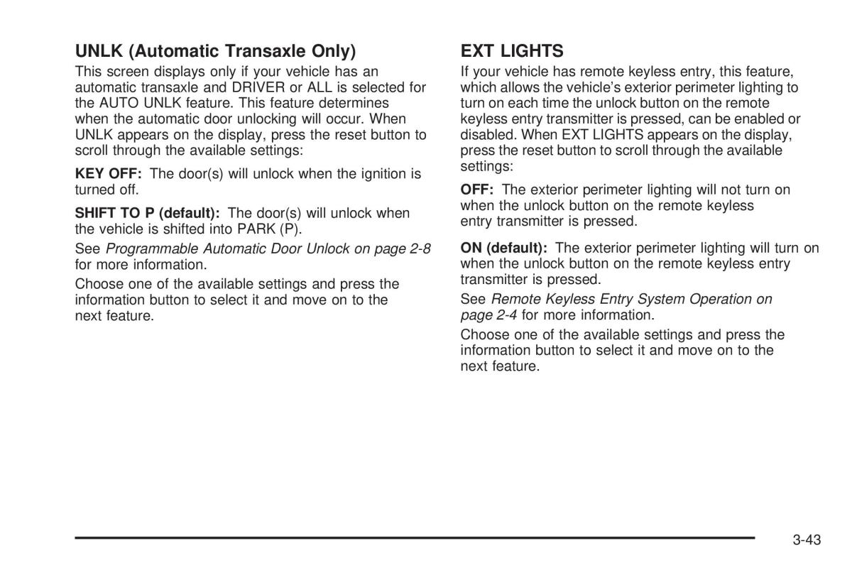 Chevrolet Cobalt owners manual / page 141