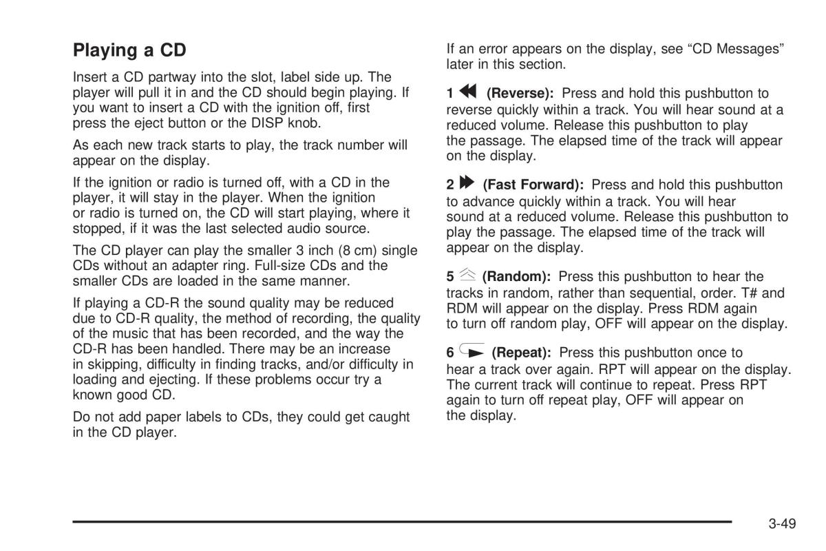 Chevrolet Cobalt owners manual / page 147