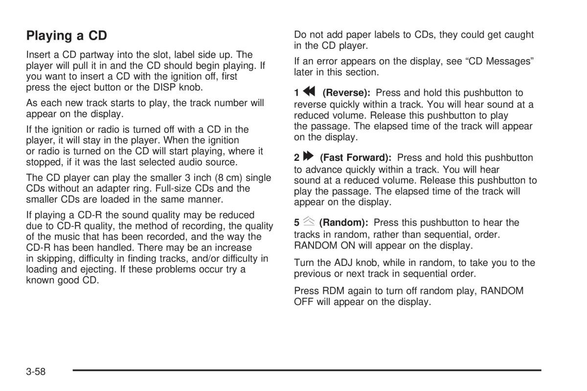 Chevrolet Cobalt owners manual / page 156