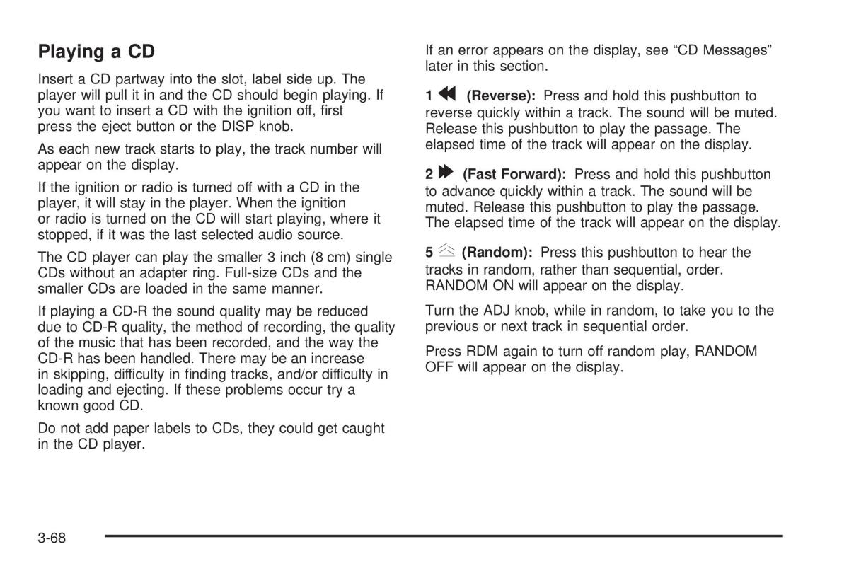 Chevrolet Cobalt owners manual / page 166