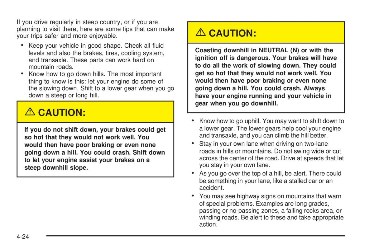 Chevrolet Cobalt owners manual / page 198