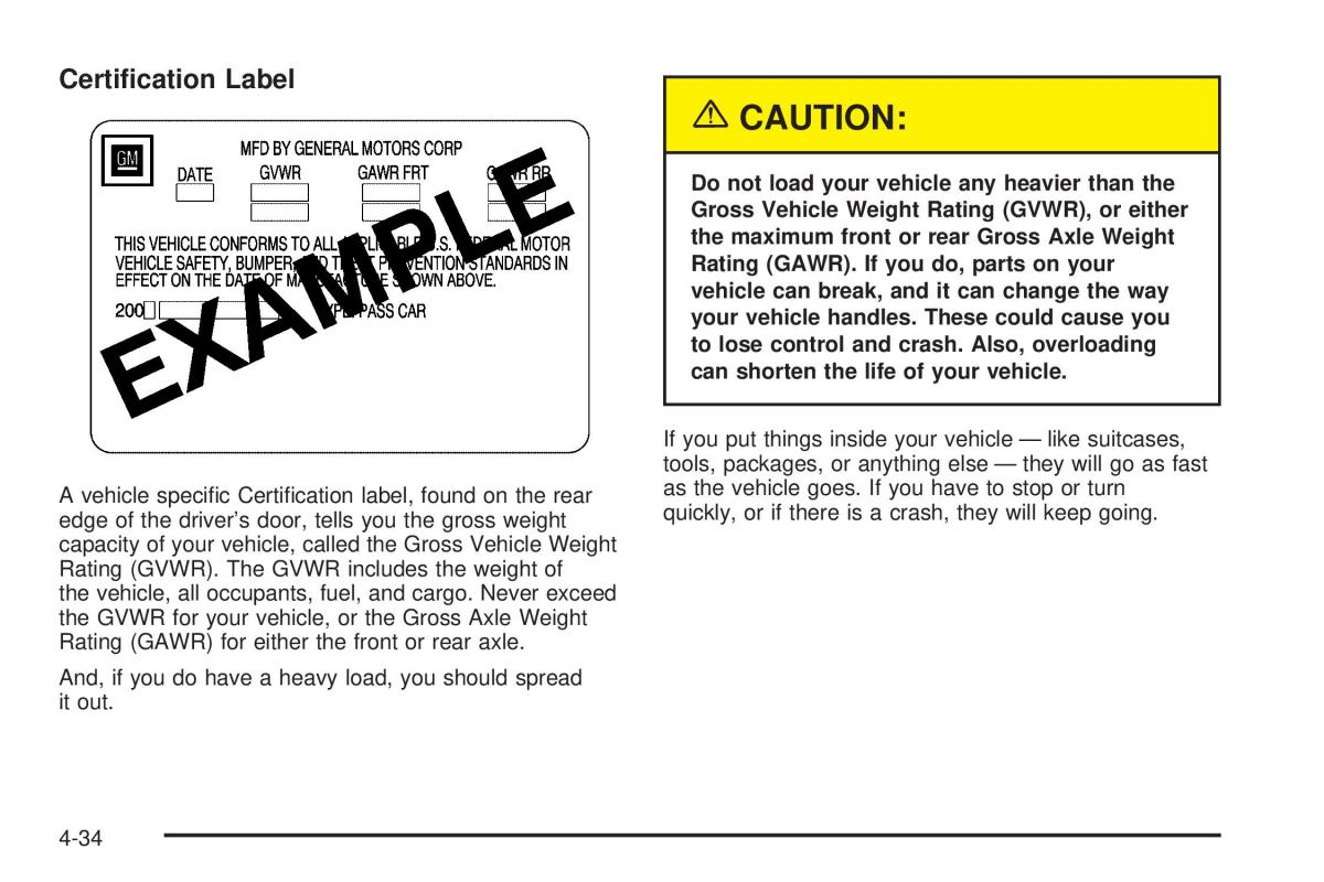 Chevrolet Cobalt owners manual / page 208