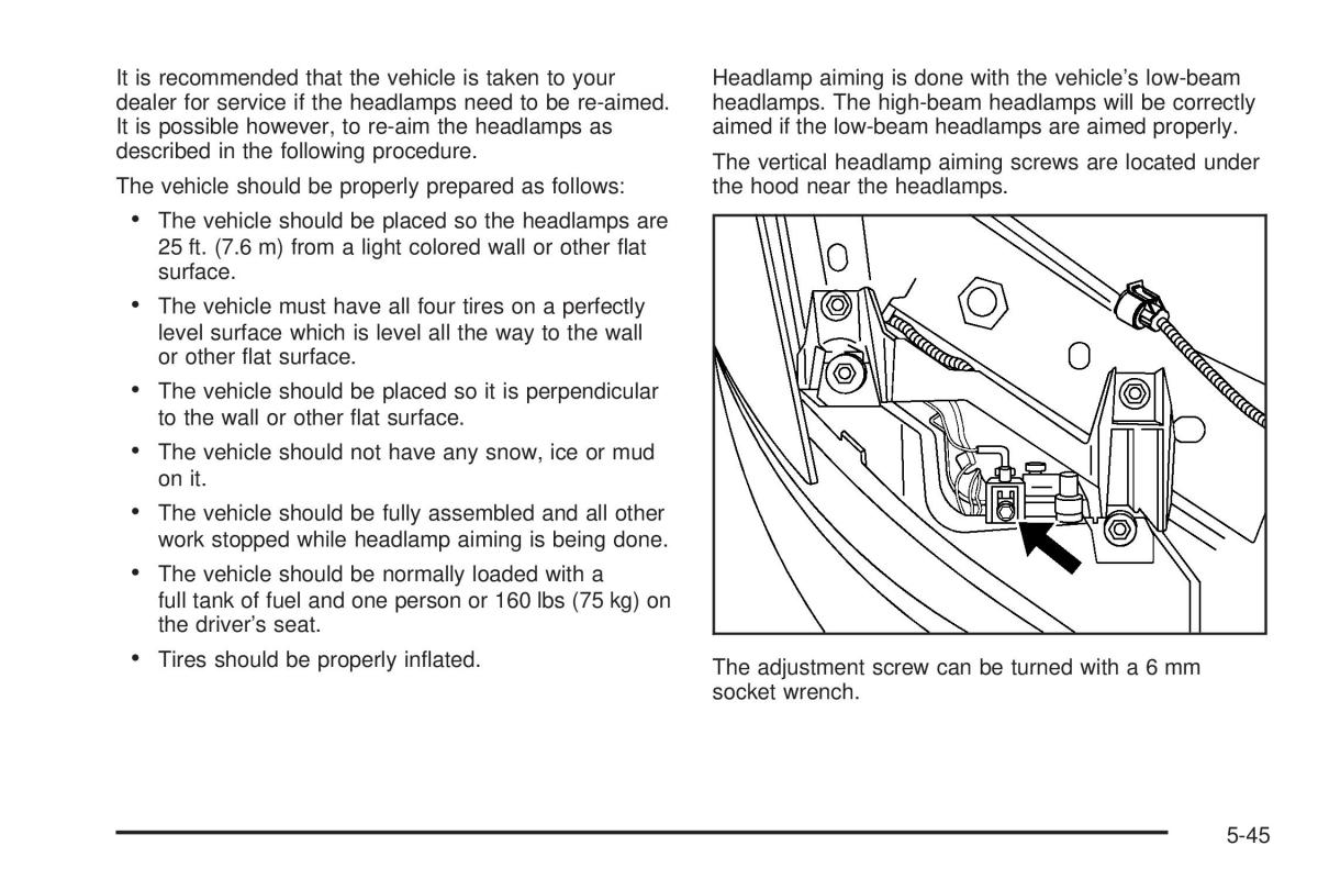 Chevrolet Cobalt owners manual / page 263