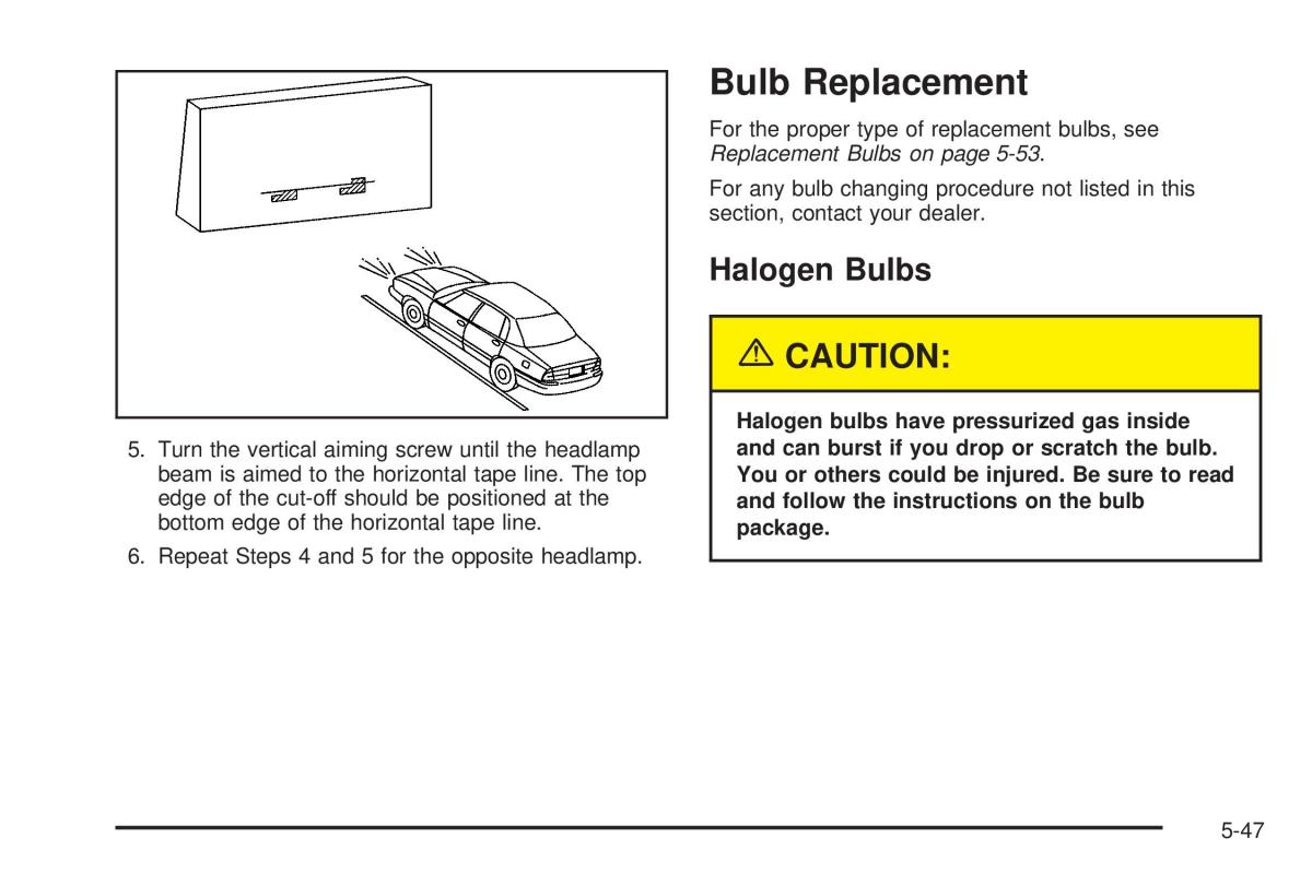 Chevrolet Cobalt owners manual / page 265