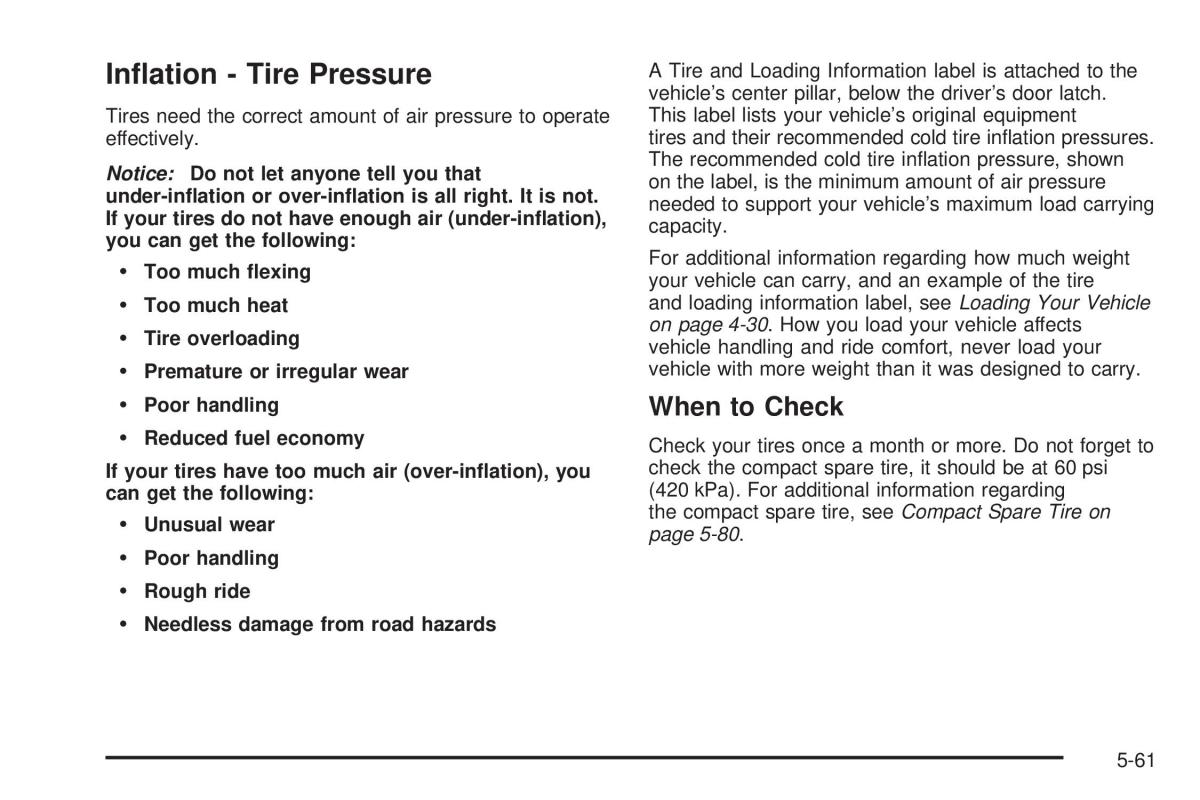 Chevrolet Cobalt owners manual / page 279