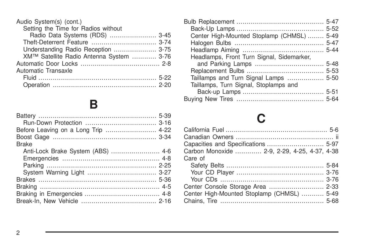 Chevrolet Cobalt owners manual / page 348