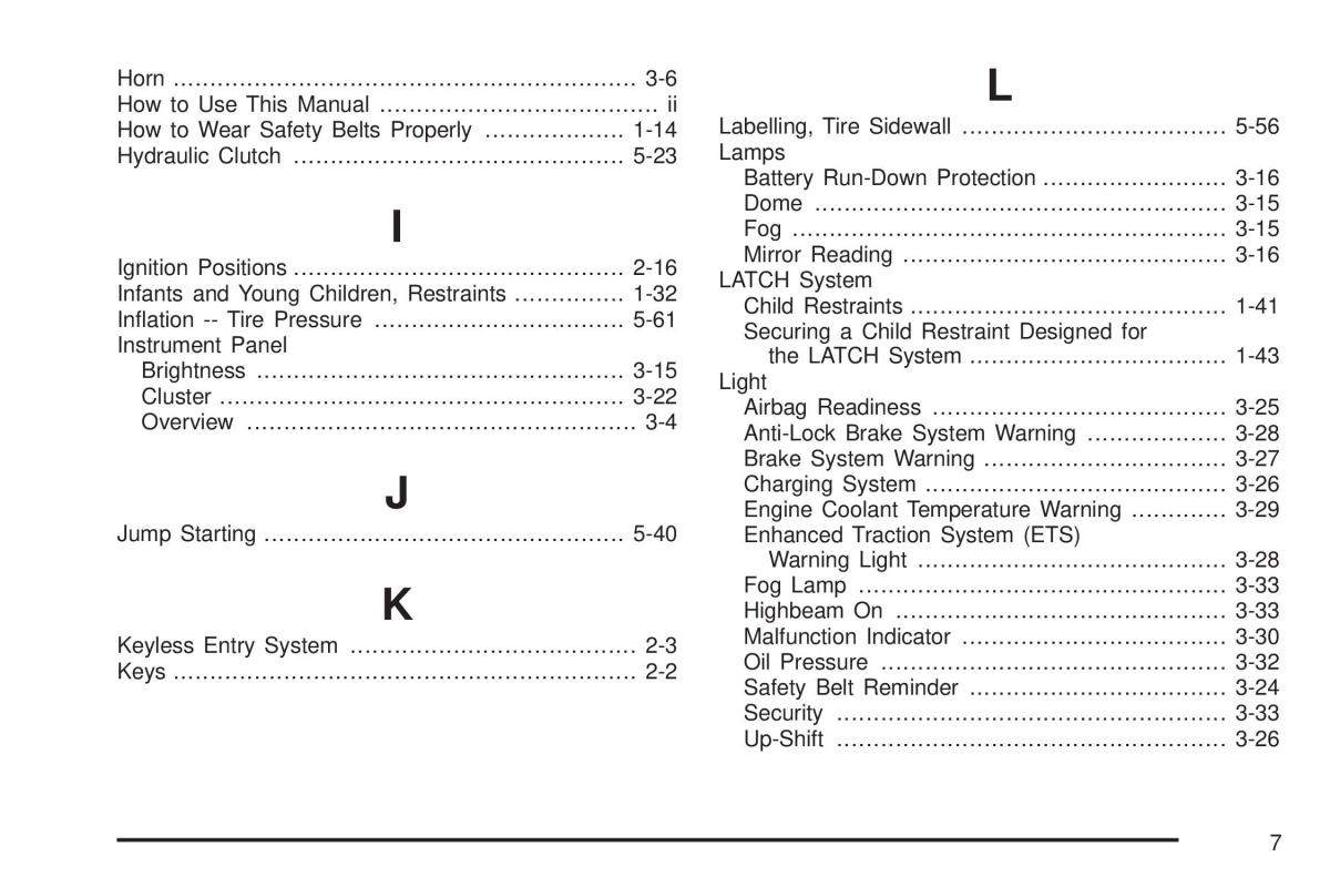 Chevrolet Cobalt owners manual / page 353