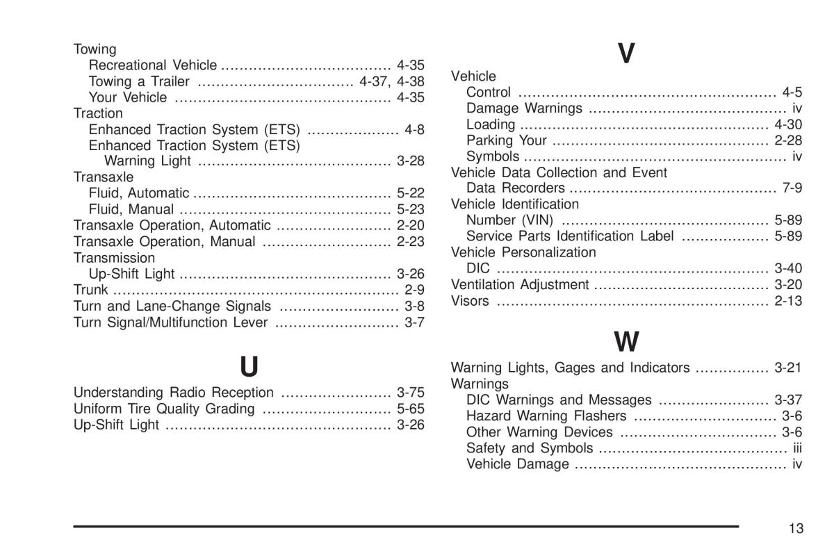 Chevrolet Cobalt owners manual / page 359