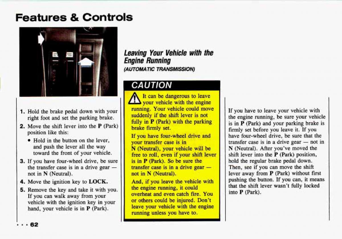 Chevrolet Tracker owners manual / page 64