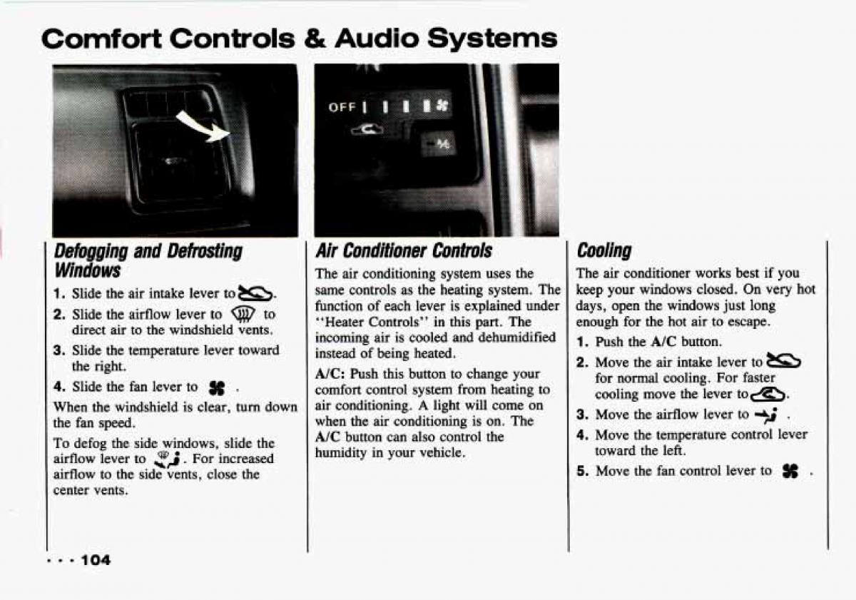 Chevrolet Tracker owners manual / page 106