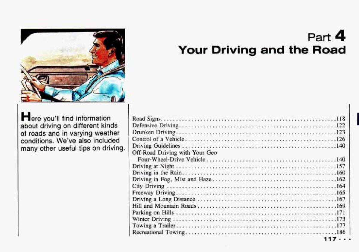 Chevrolet Tracker owners manual / page 119