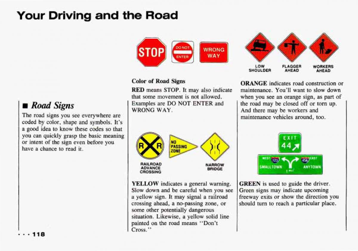 Chevrolet Tracker owners manual / page 120