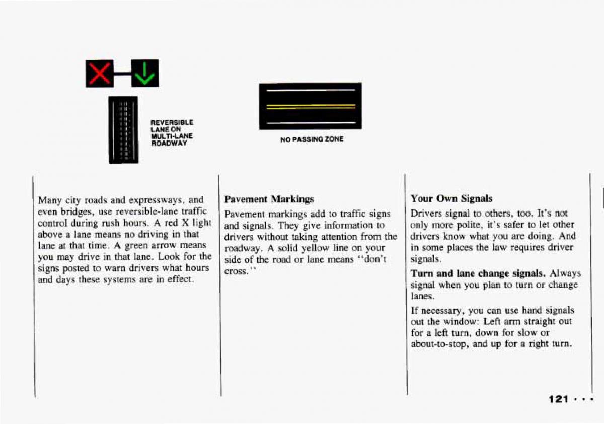 Chevrolet Tracker owners manual / page 123