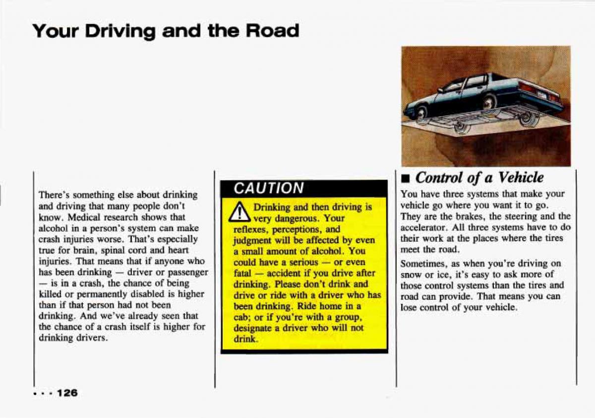 Chevrolet Tracker owners manual / page 128