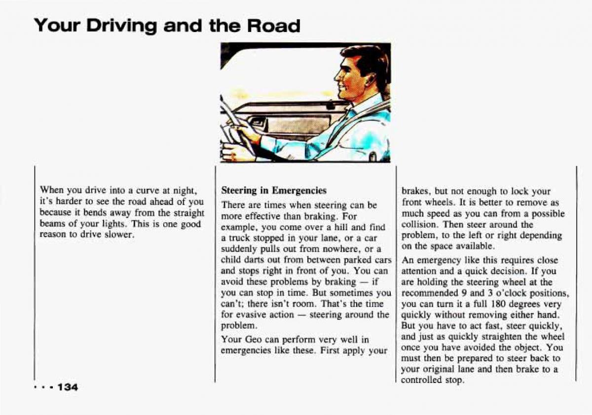 Chevrolet Tracker owners manual / page 136