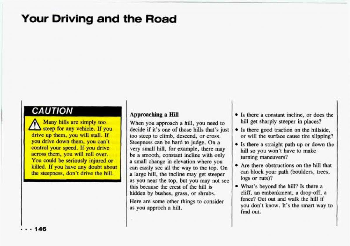 Chevrolet Tracker owners manual / page 148