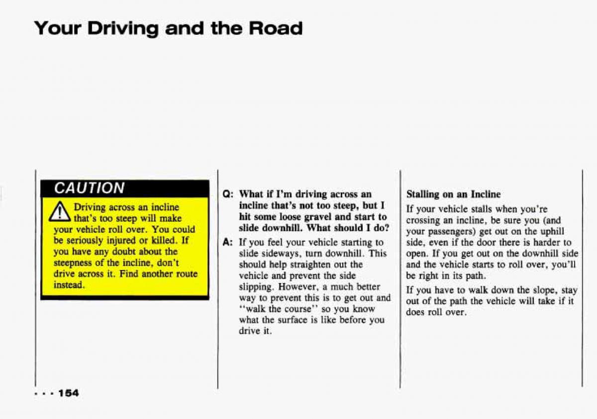 Chevrolet Tracker owners manual / page 156