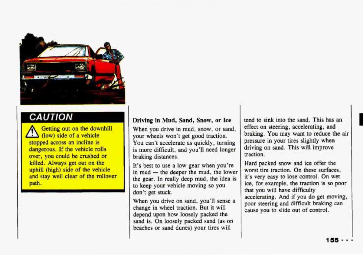 Chevrolet Tracker owners manual / page 157