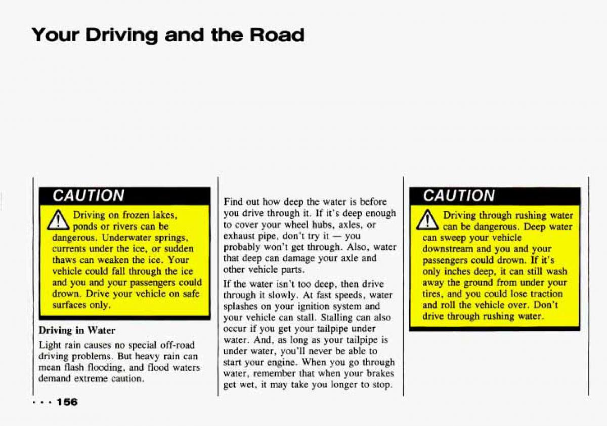 Chevrolet Tracker owners manual / page 158