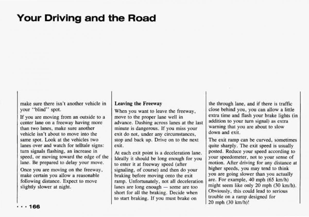 Chevrolet Tracker owners manual / page 168