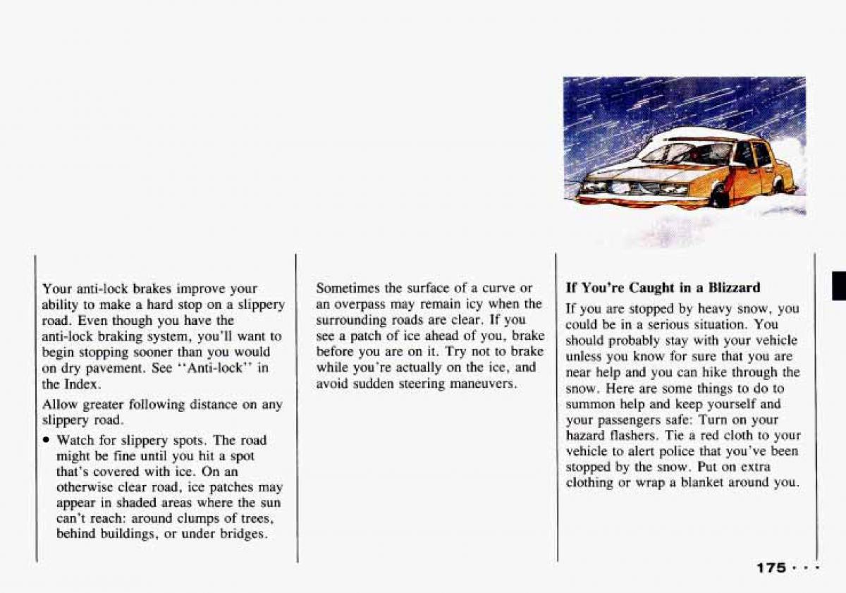 Chevrolet Tracker owners manual / page 177