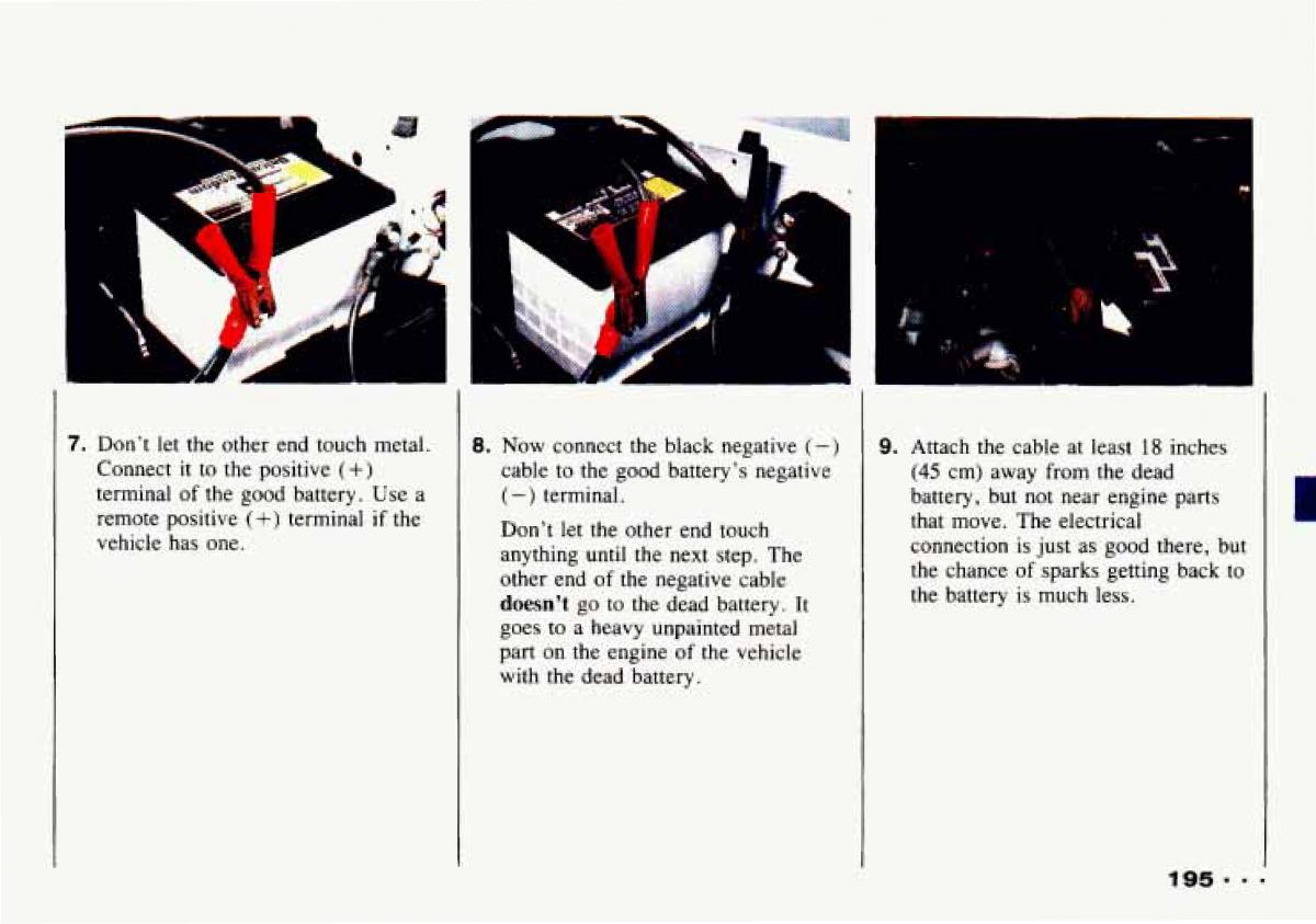 Chevrolet Tracker owners manual / page 197