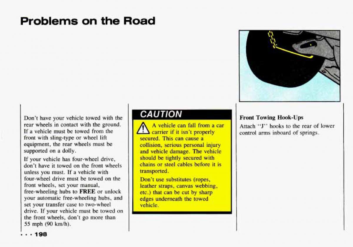 Chevrolet Tracker owners manual / page 200