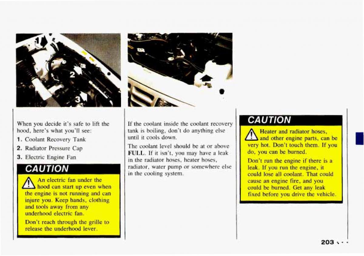 Chevrolet Tracker owners manual / page 205