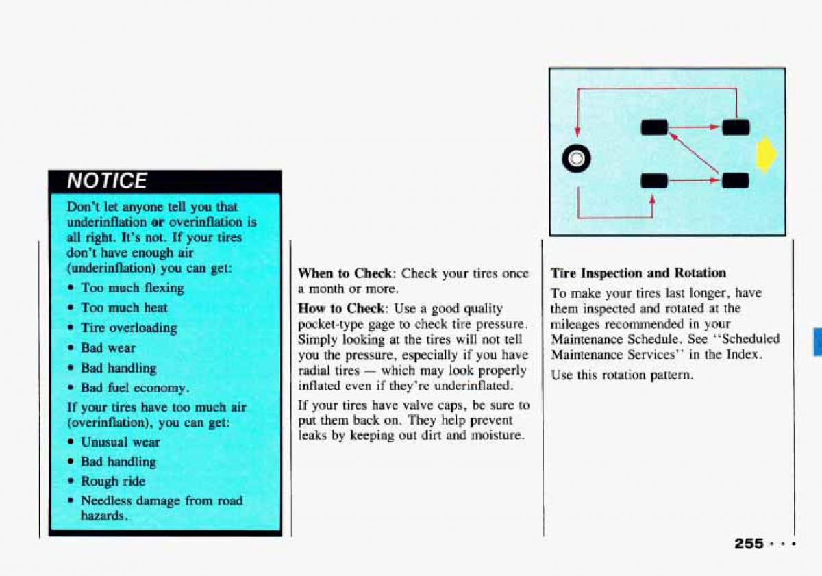 Chevrolet Tracker owners manual / page 257