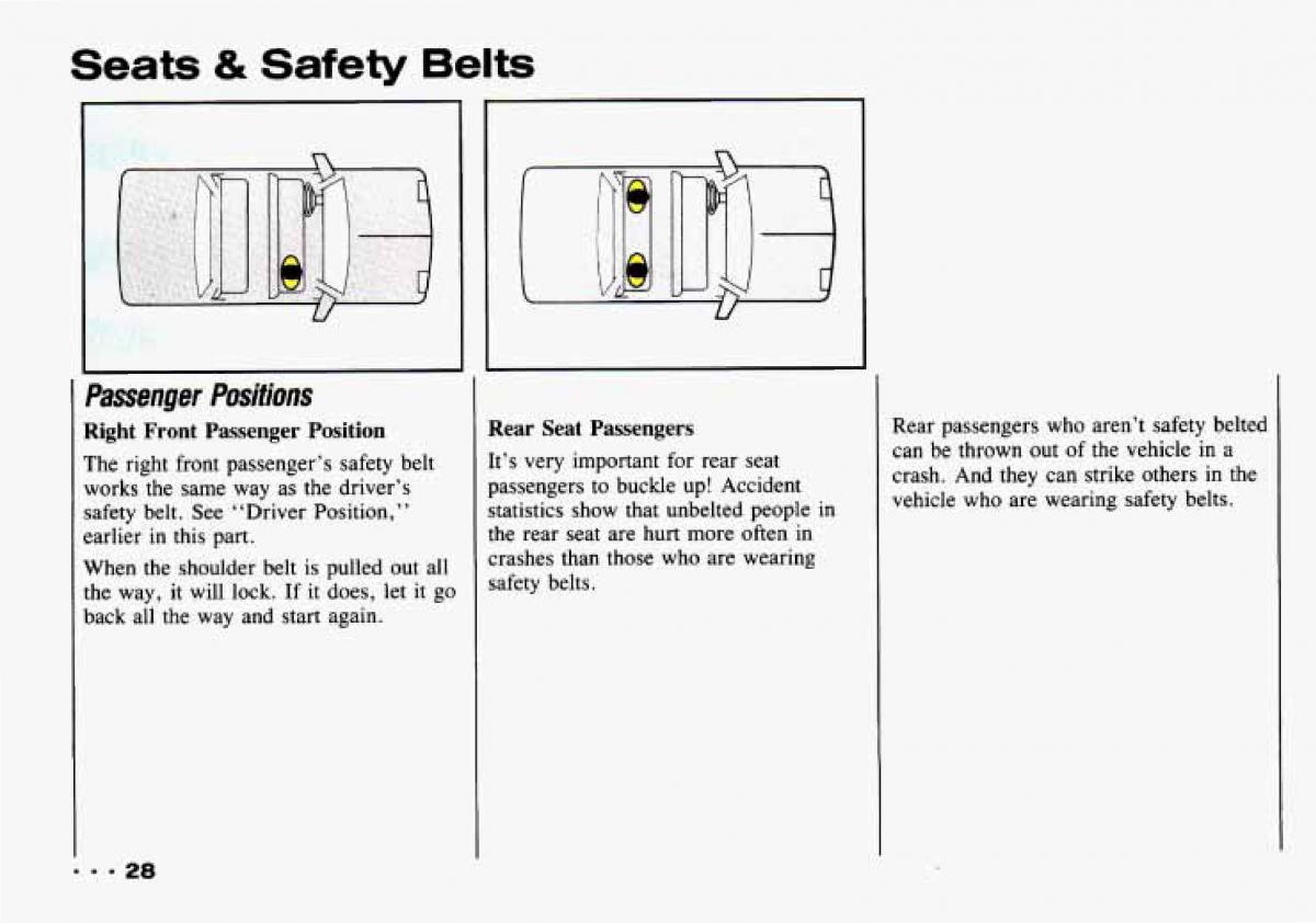 Chevrolet Tracker owners manual / page 30