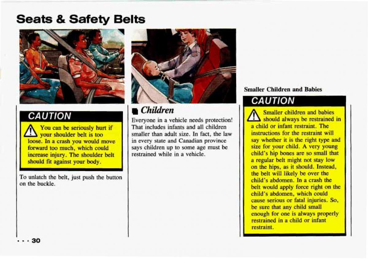 Chevrolet Tracker owners manual / page 32