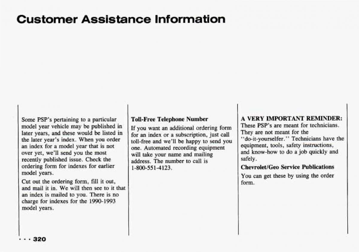 Chevrolet Tracker owners manual / page 322