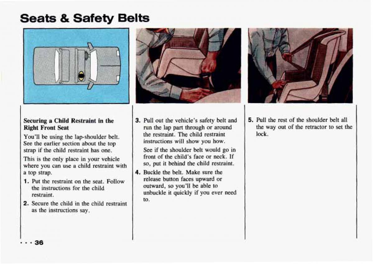 Chevrolet Tracker owners manual / page 38