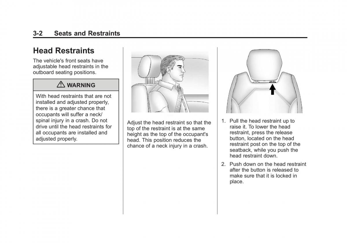 Chevrolet Traverse owners manual / page 58